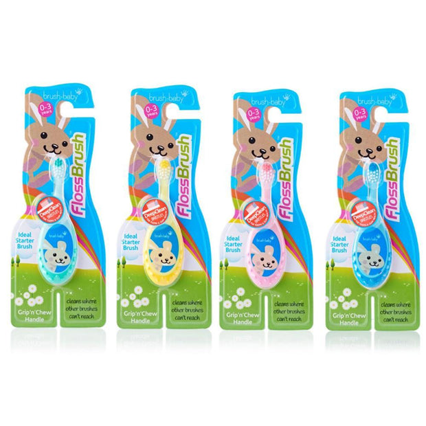 flossbrush_0-3_mixed pack brush baby best childrens toothbrushes