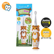 WildOnes family Toby the Tiger  deep clearn bristle rechargeable toothbrush